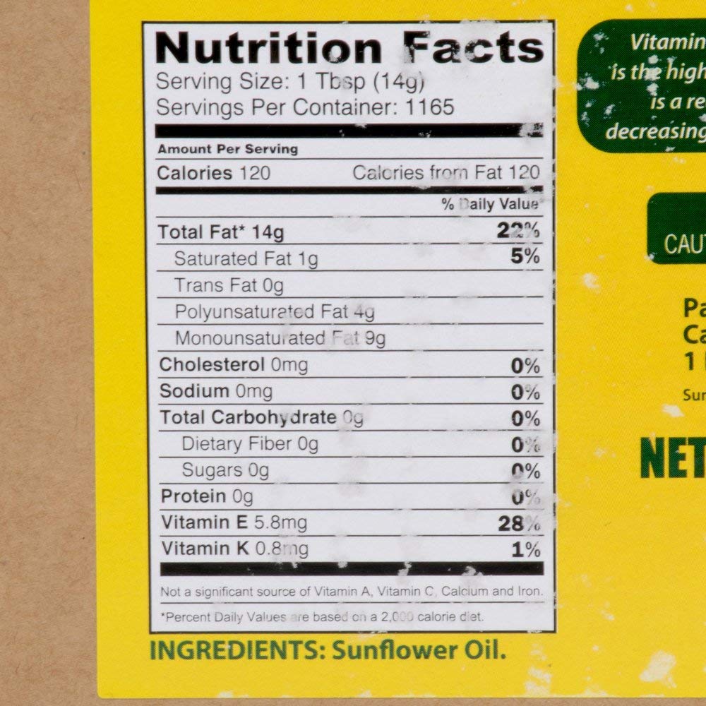 100% Non-GMO Sunflower Oil - 35 Ib