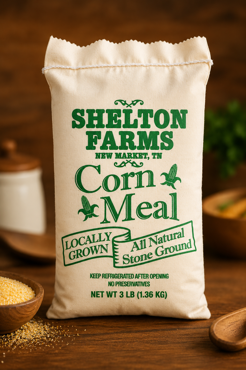 Shelton Farms Yellow Corn Meal, 3 lbs