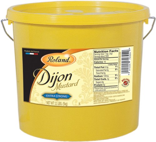 Roland Dijon Mustard from France, 176.4-Ounce Plastic Pail (11 lbs)