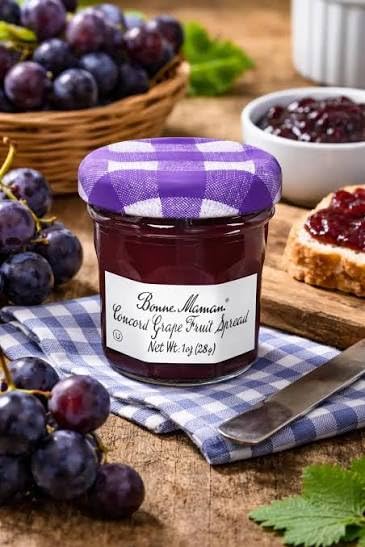 Bonne Maman Concord Grape Fruit Spread, 1 Ounce Jars (Pack of 60)