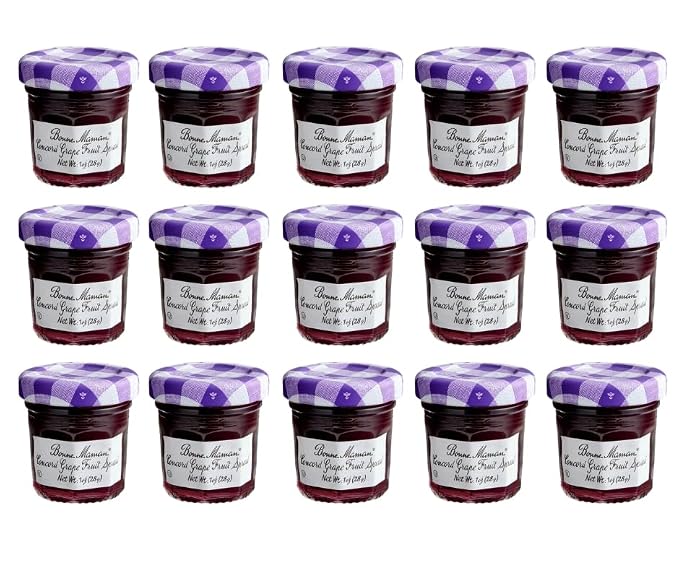 Bonne Maman Concord Grape Fruit Spread, 1 Ounce Jars (Pack of 15)