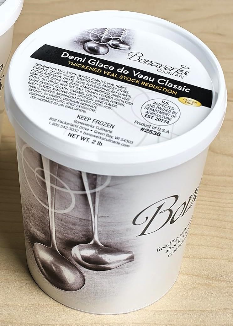 Bonewerks Demi Glace de Veal Classic (Thickened Veal Stock Reduction) 2 Lb Tub