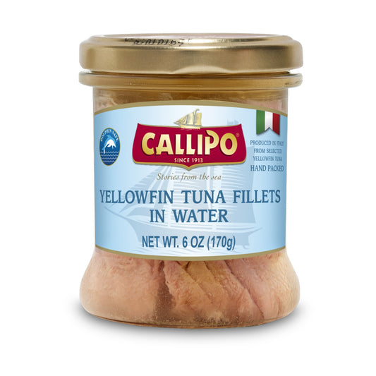 Callipo Yellowfin Tuna In Water - 12CT, Imported from Italy