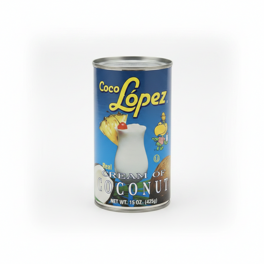 Coco Lopez - Real Cream of Coconut - Metal 15 Ounce Can - Original Fresh Authentic Coconut Cream (6 Pack)