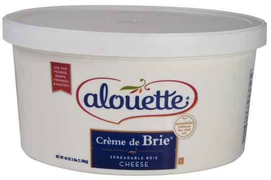 Alouette Creme De Brie Cheese - Bulk, 3 Pound Pail - 2 pack